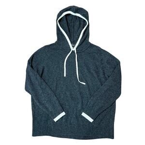 Summersalt Wool Cashmere Charcoal Gray Hoodie Pullover Sweatshirt